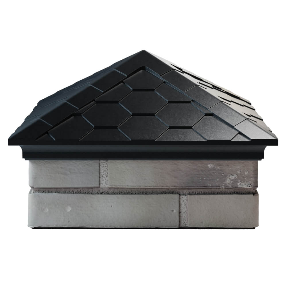 Колпак Zking Эверест Черный на столб 1.5х1.5 кирпича (390х390мм) Грозный фото