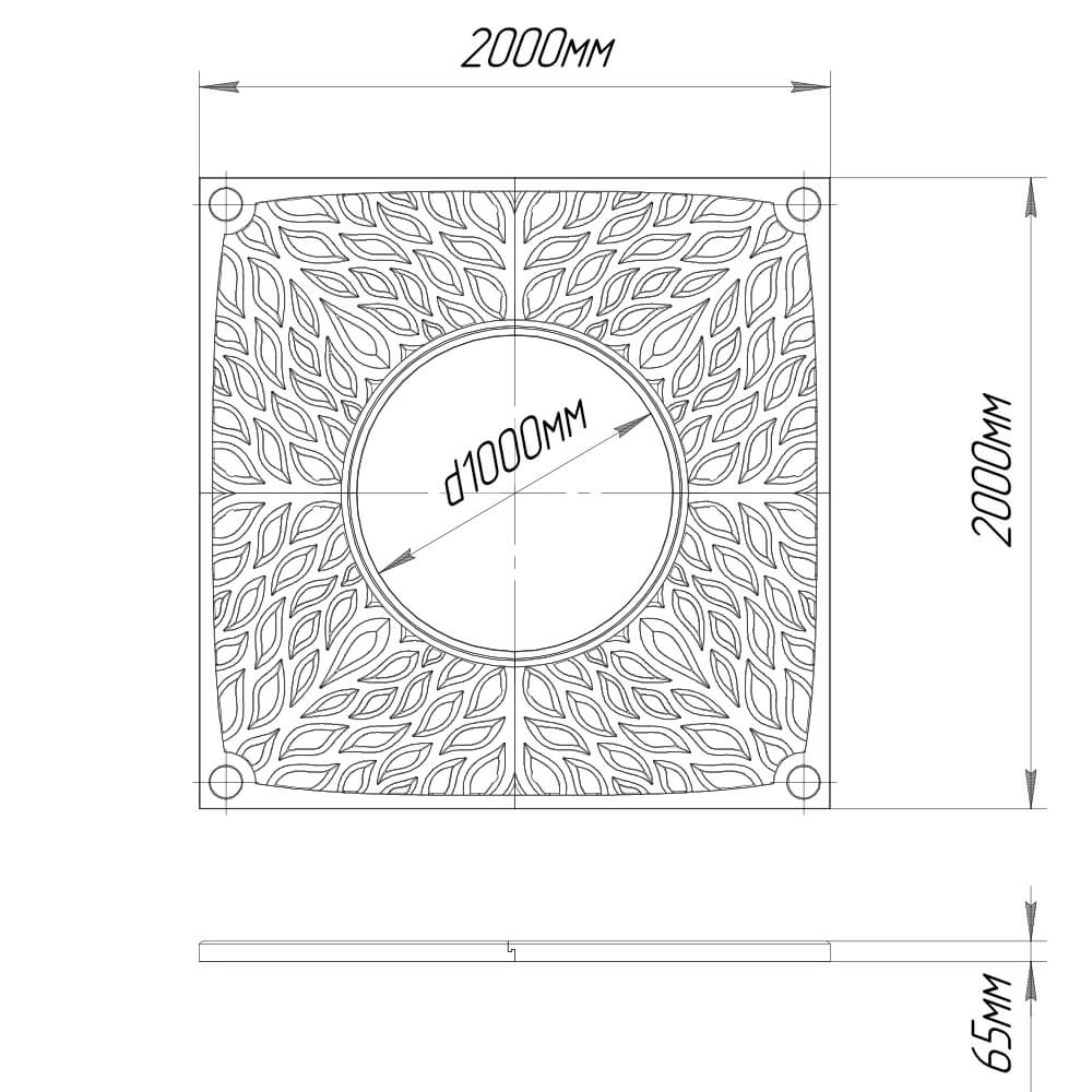 Приствольная решетка для дерева ZKING CRUST 2х2м Черная в Грозном фото