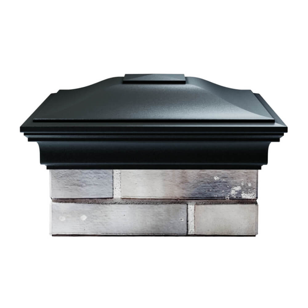 Колпак Zking Монблан Черный на столб 1.5х1.5 еврокирпича 0.7НФ (355х355мм) Грозный фото