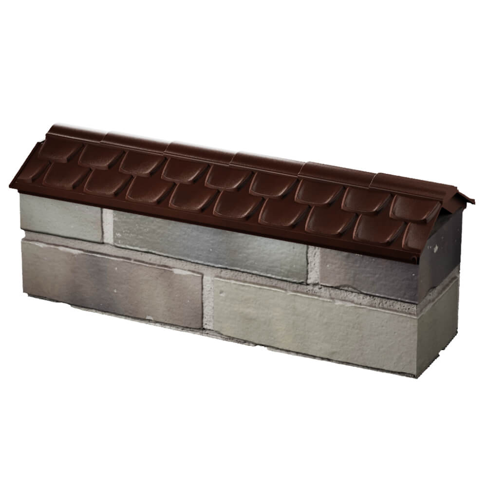 Парапет Zking Эльбрус Коричневый с посадкой на 0.5 кирпича (130мм) в Грозном фото