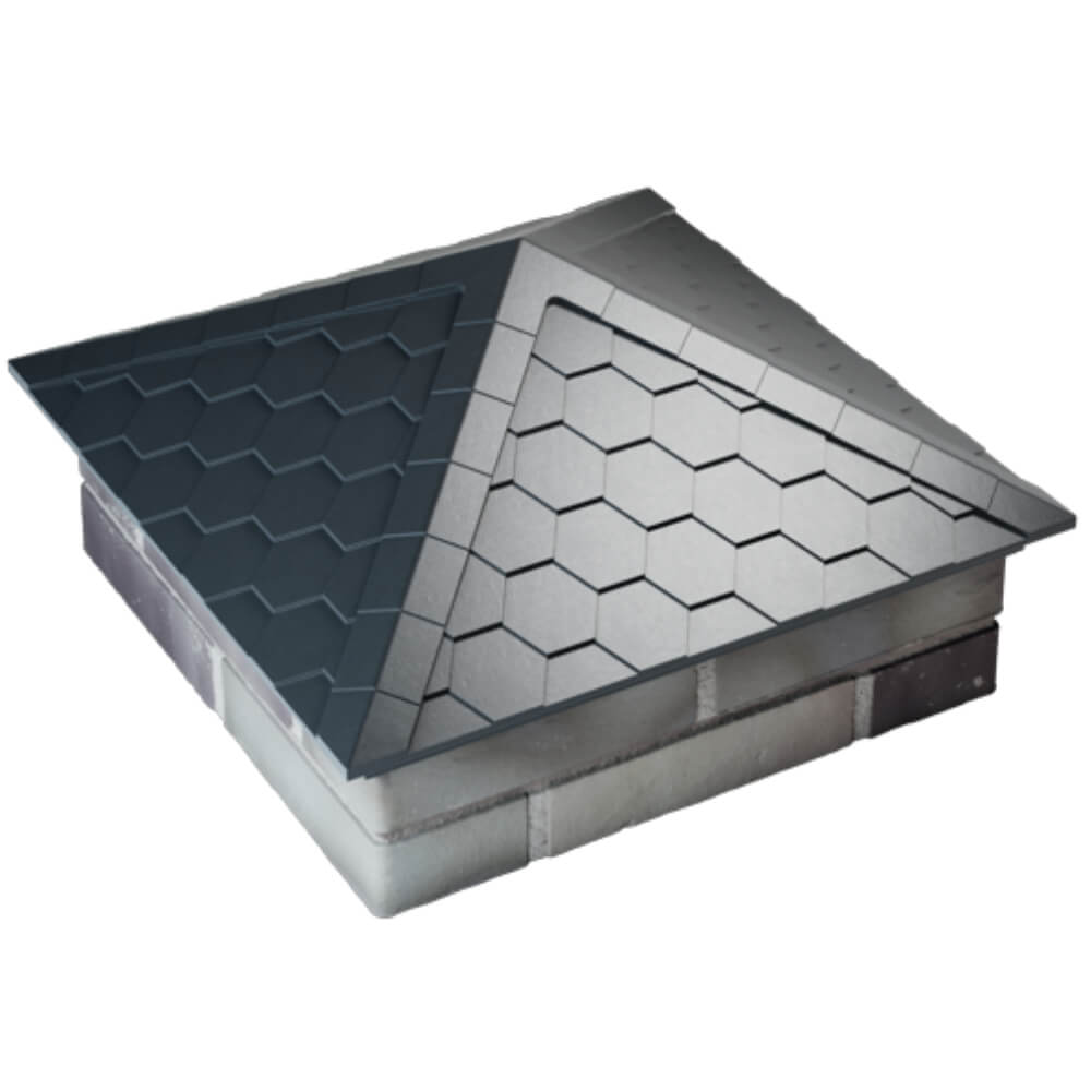 Колпак Zking Эверест Серый на столб 2х2 кирпича (535х535мм) Грозный фото