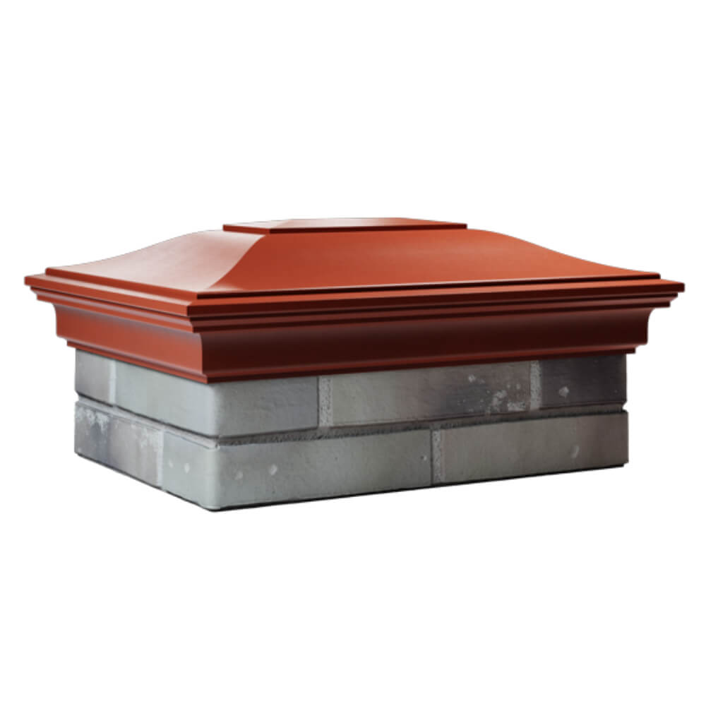 Колпак Zking Монблан Красный на столб 2х1.5 кирпича (515х385мм) в Грозном фото