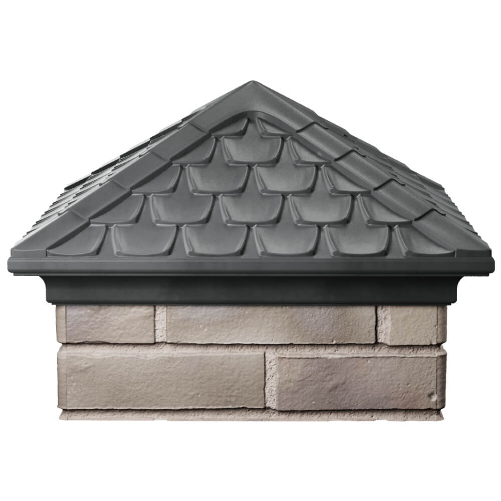 Колпак Zking Эльбрус Серый на столб 1.5х1.5 кирпича (385х385мм) Грозный фото