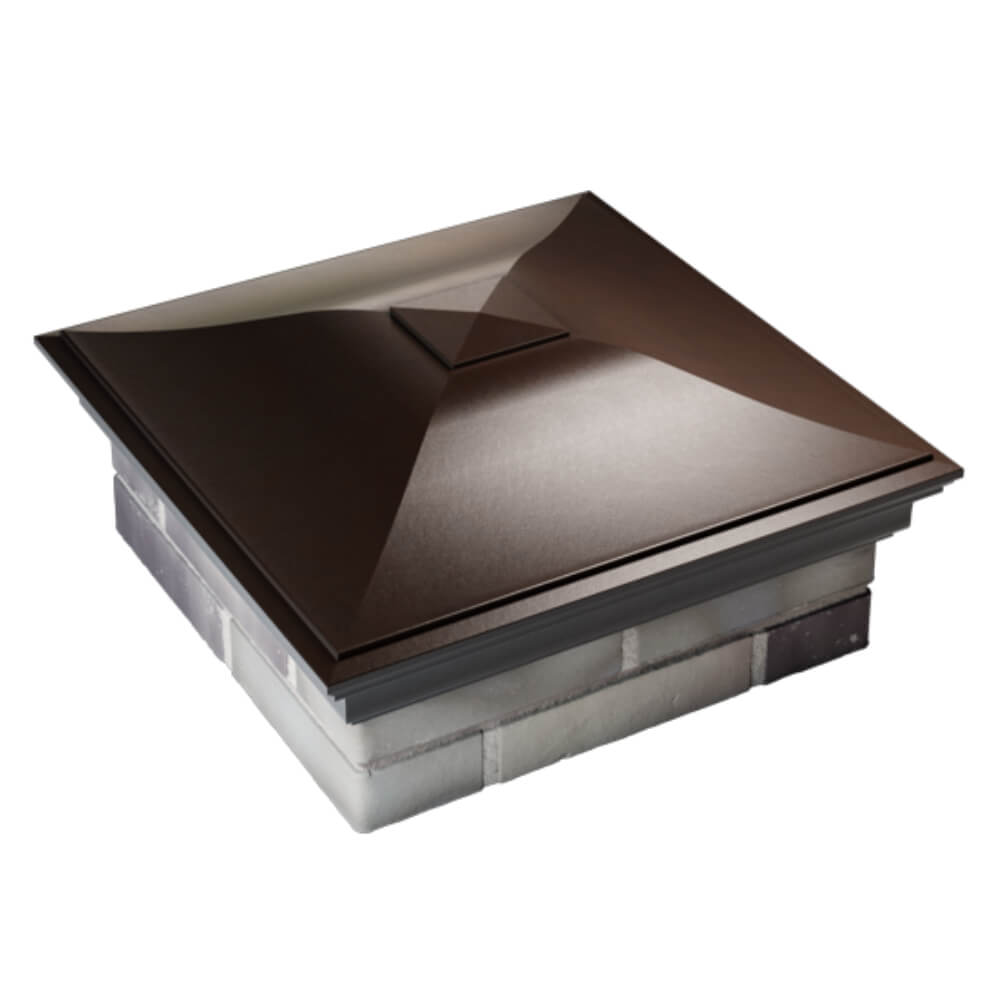 Колпак Zking Монблан Коричневый на столб 2х2 кирпича (515х515мм) Грозный фото