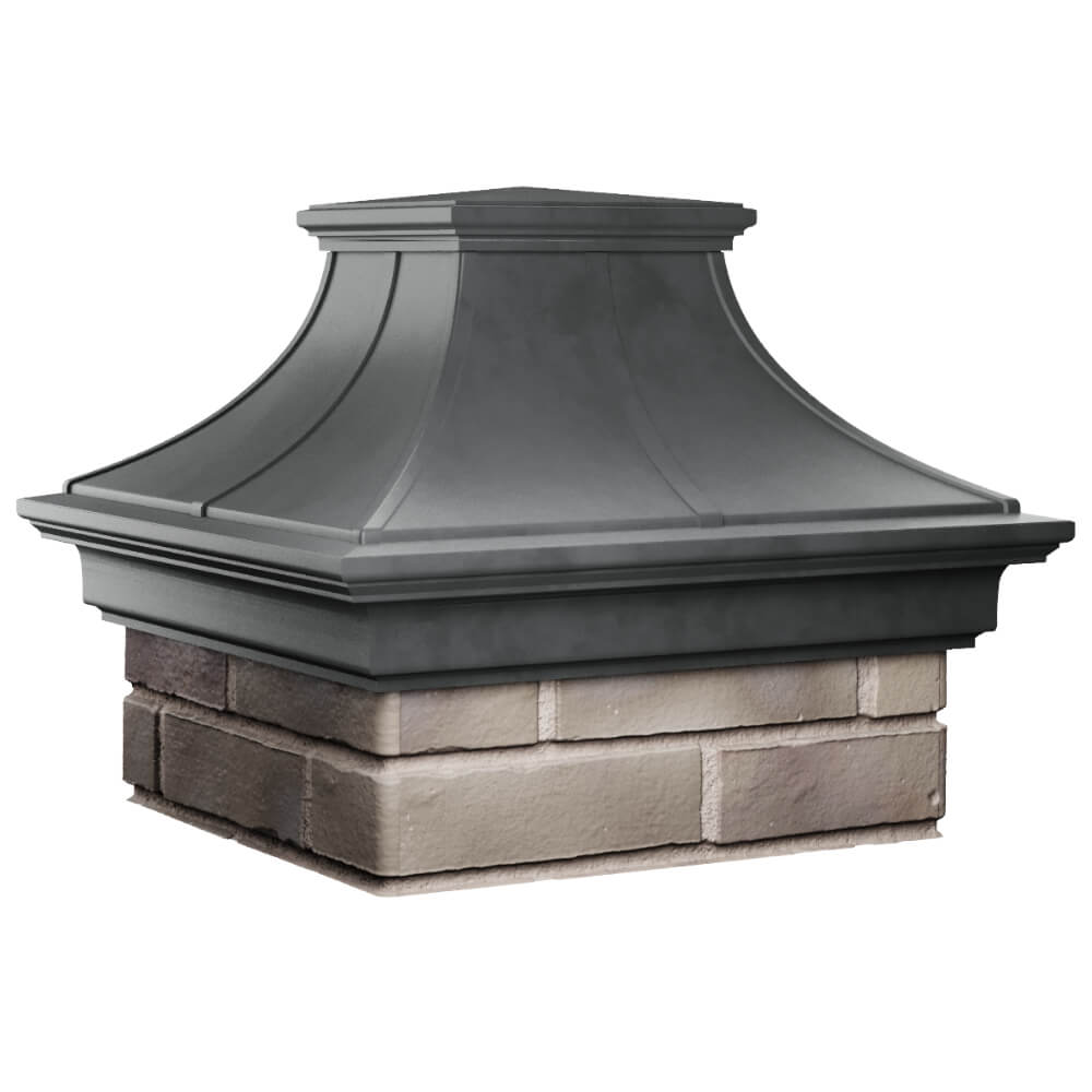Колпак Zking Монблан Премиум Серый на столб 1.5х1.5 кирпича (385х385мм) в Грозном фото