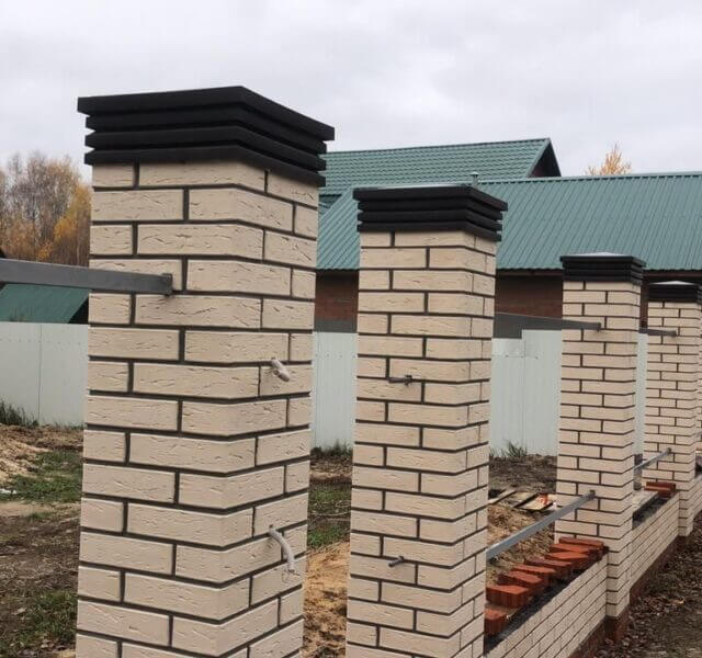 Колпак Zking Бона ХайТек Коричневый на столб 1.5х1.5 кирпича (385х385мм) в Грозном фото