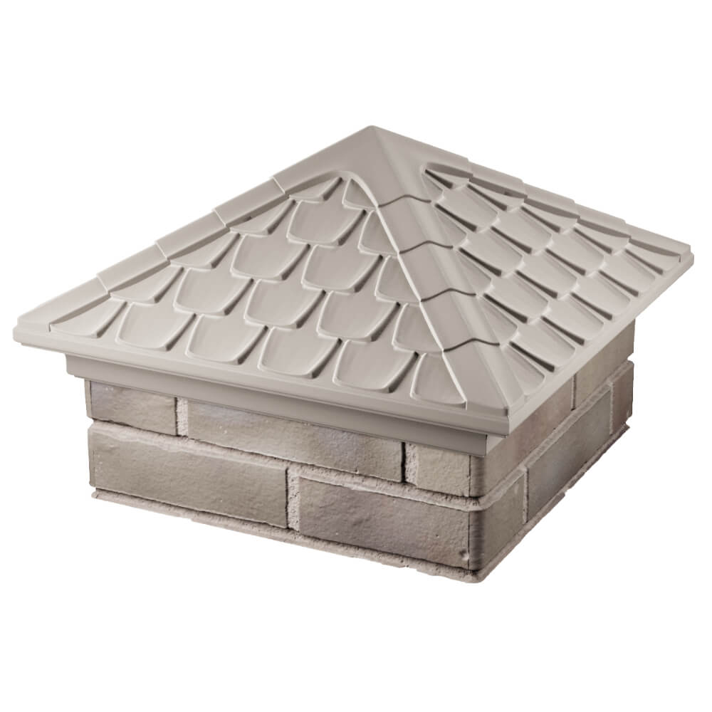 Колпак Zking Эльбрус Бежевый на столб 1.5х1.5 кирпича (385х385мм) в Грозном фото