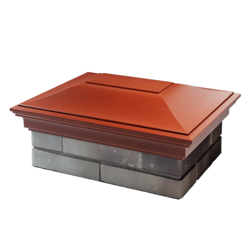 Колпак Zking Монблан Красный на столб 2х1.5 кирпича (515х385мм) в Грозном фото