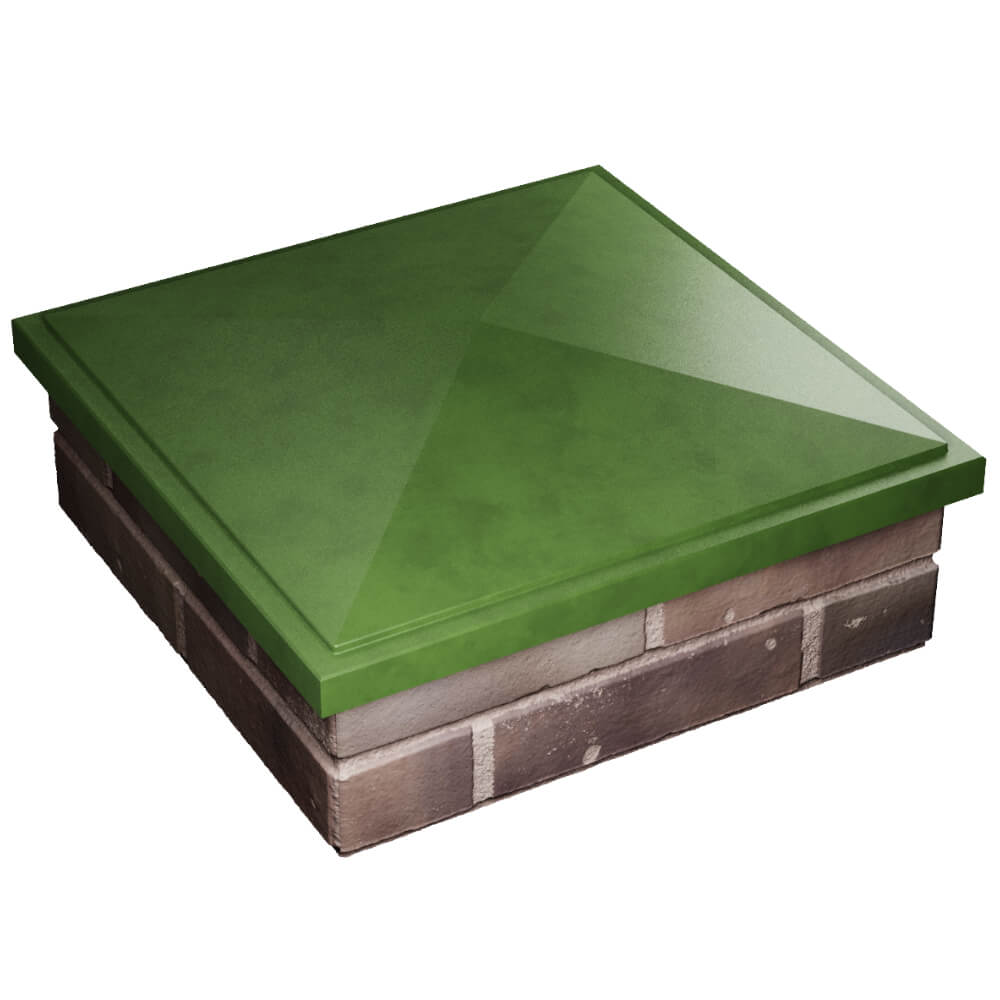 Колпак Zking БонаМоно Зеленый на столб 2х2 кирпича (515х515, 530х530мм) в Грозном фото