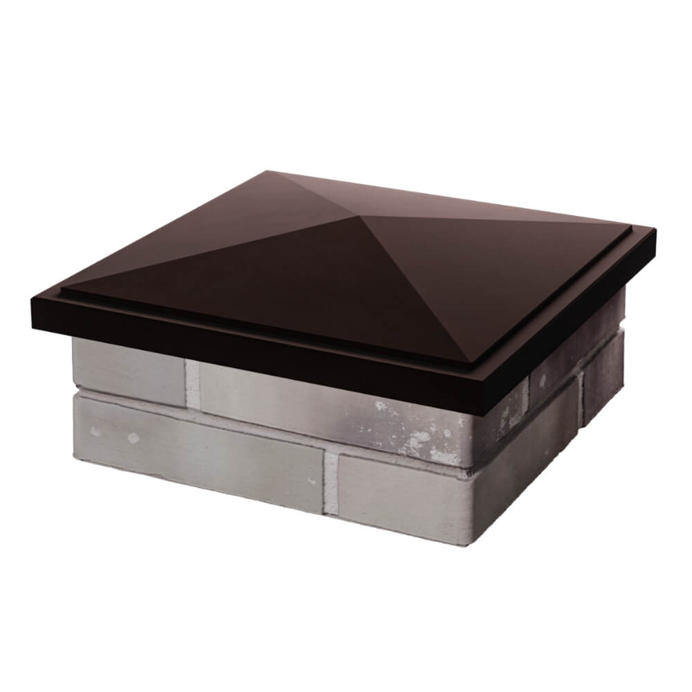 Колпак Zking БонаМоно Коричневый на столб 1.5х1.5 кирпича (385х385, 400х400мм) в Грозном фото