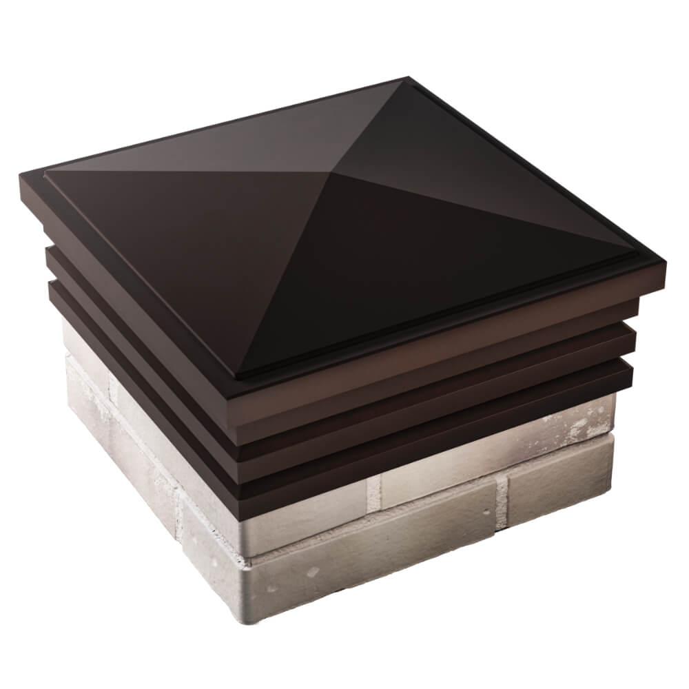 Колпак Zking Бона ХайТек Коричневый на столб 1.5х1.5 кирпича (385х385мм) в Грозном фото