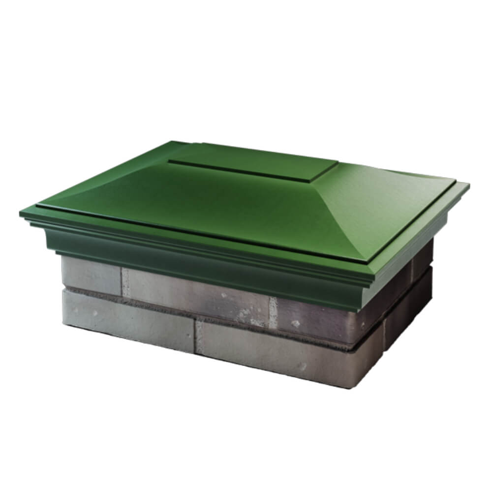 Колпак Zking Монблан Зеленый на столб 2х1.5 кирпича (515х385мм) в Грозном фото