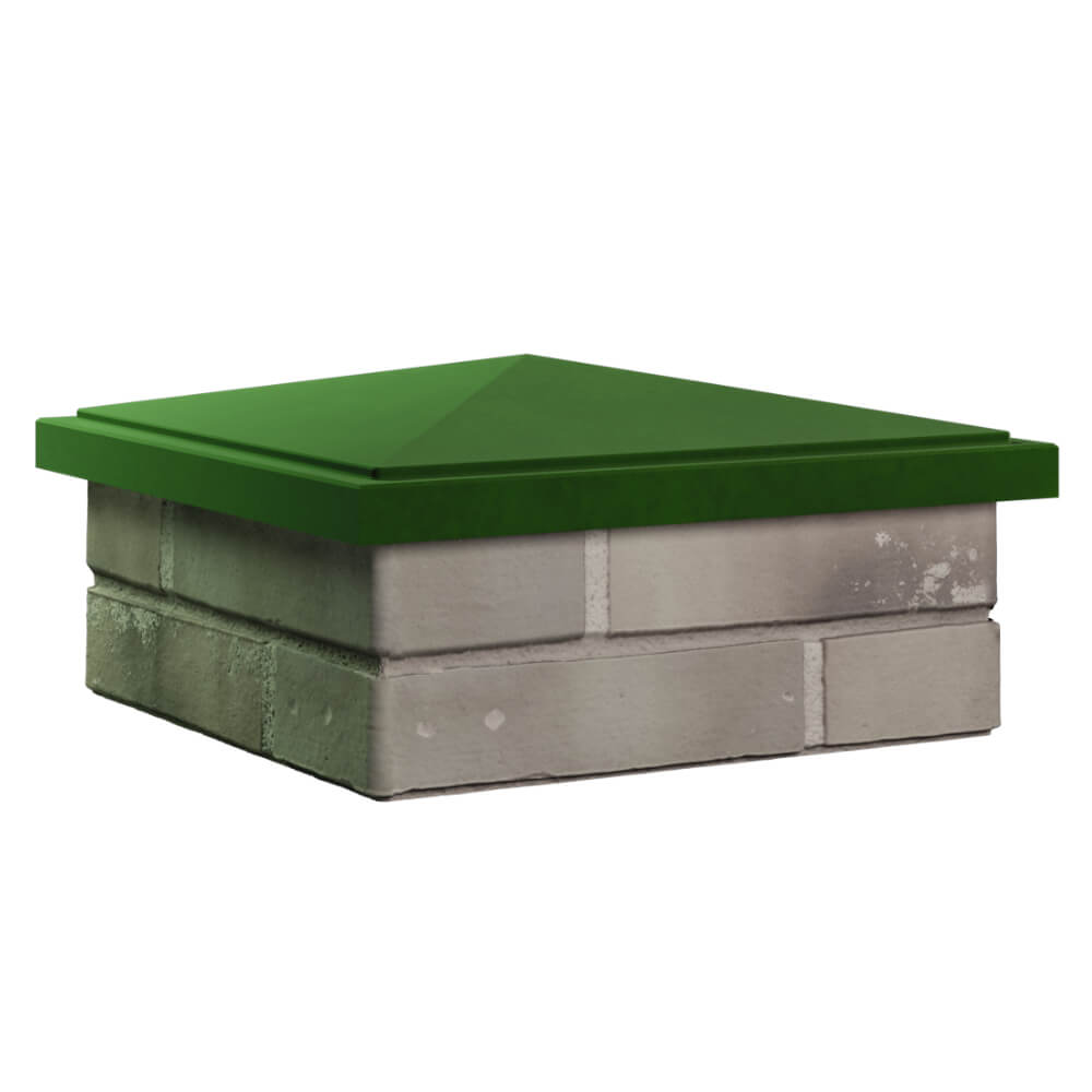 Колпак Zking БонаМоно Зеленый на столб 1.5х1.5 кирпича (385х385, 400х400мм) в Грозном фото