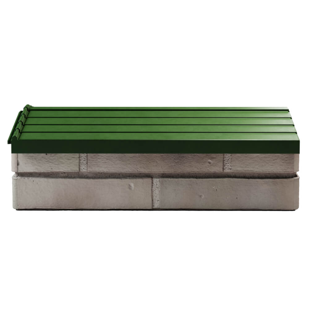 Парапет Zking Бона ХайТек Зеленый с посадкой на 1 кирпич (200/225/255мм) в Грозном фото