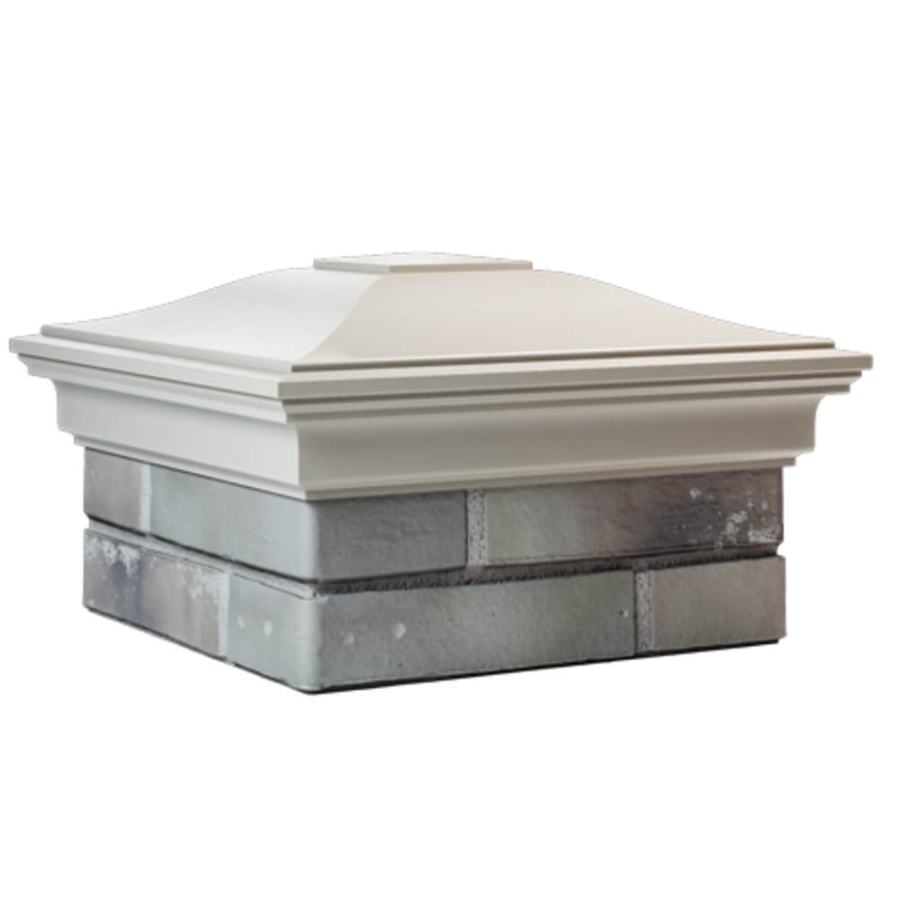 Колпак Zking Монблан Бежевый на столб 1.5х1.5 кирпича (385х385мм) в Грозном фото