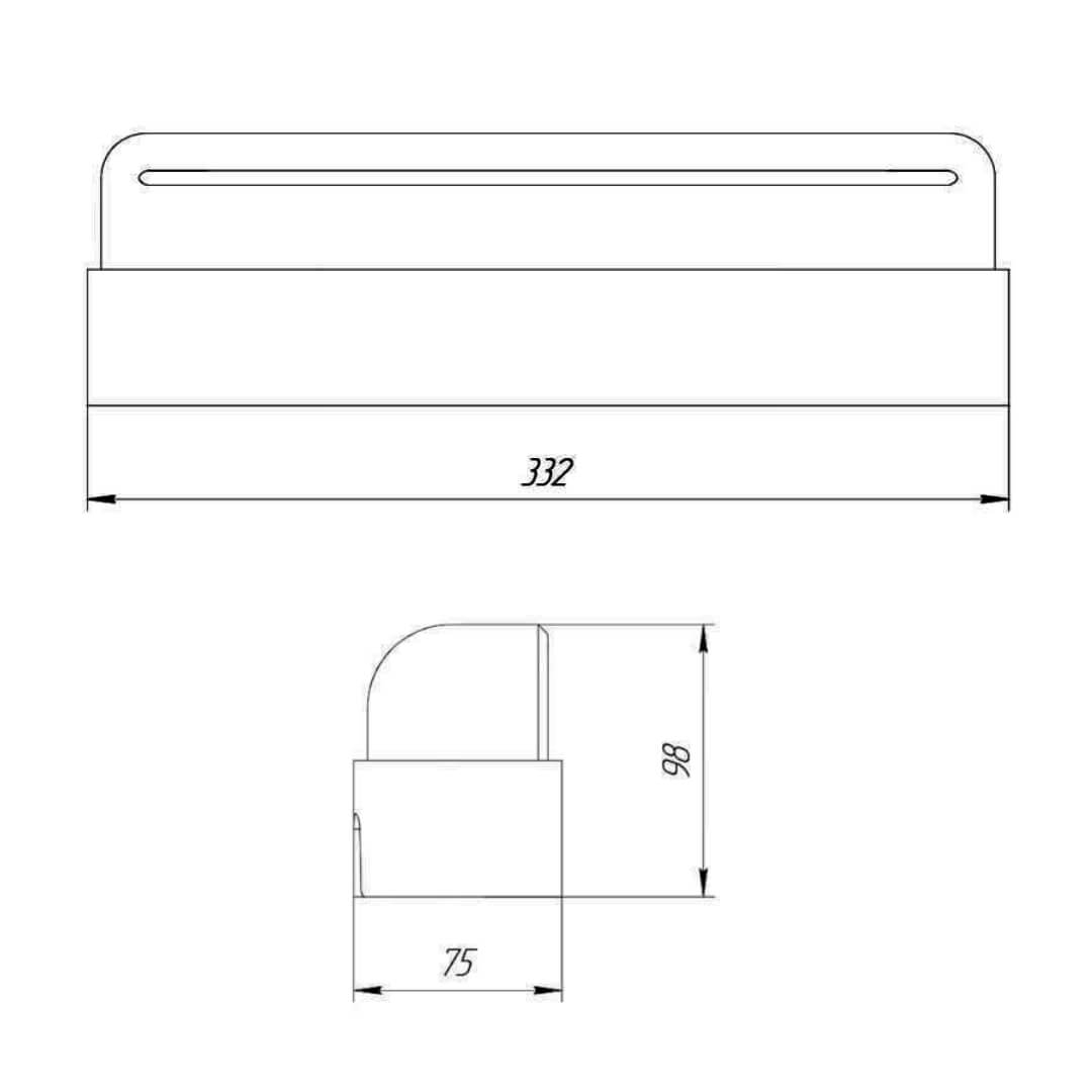 LED Светильник для шаговой плиты STONE Графитовый Серый 330х75х98мм в Грозном фото