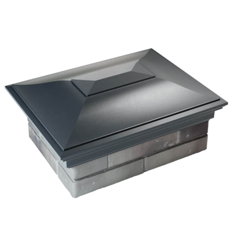 Колпак Zking Монблан Серый на столб 2х1.5 кирпича (515х385мм) Грозный фото