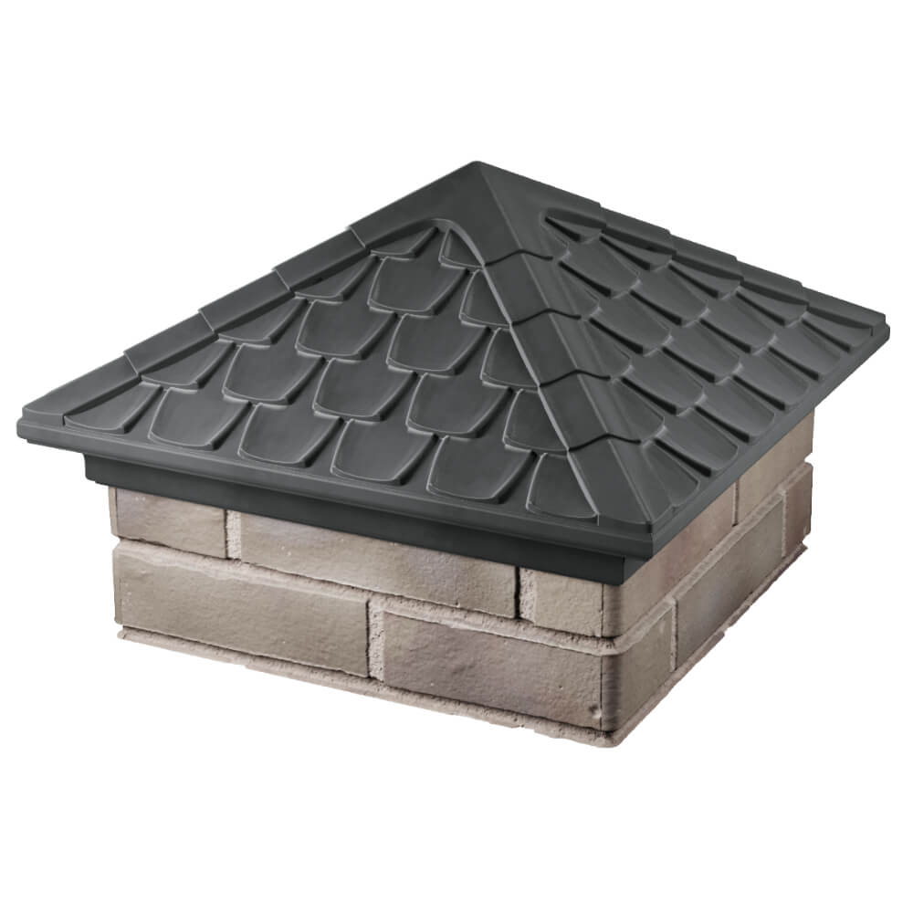 Колпак Zking Эльбрус Серый на столб 1.5х1.5 кирпича (385х385мм) в Грозном фото