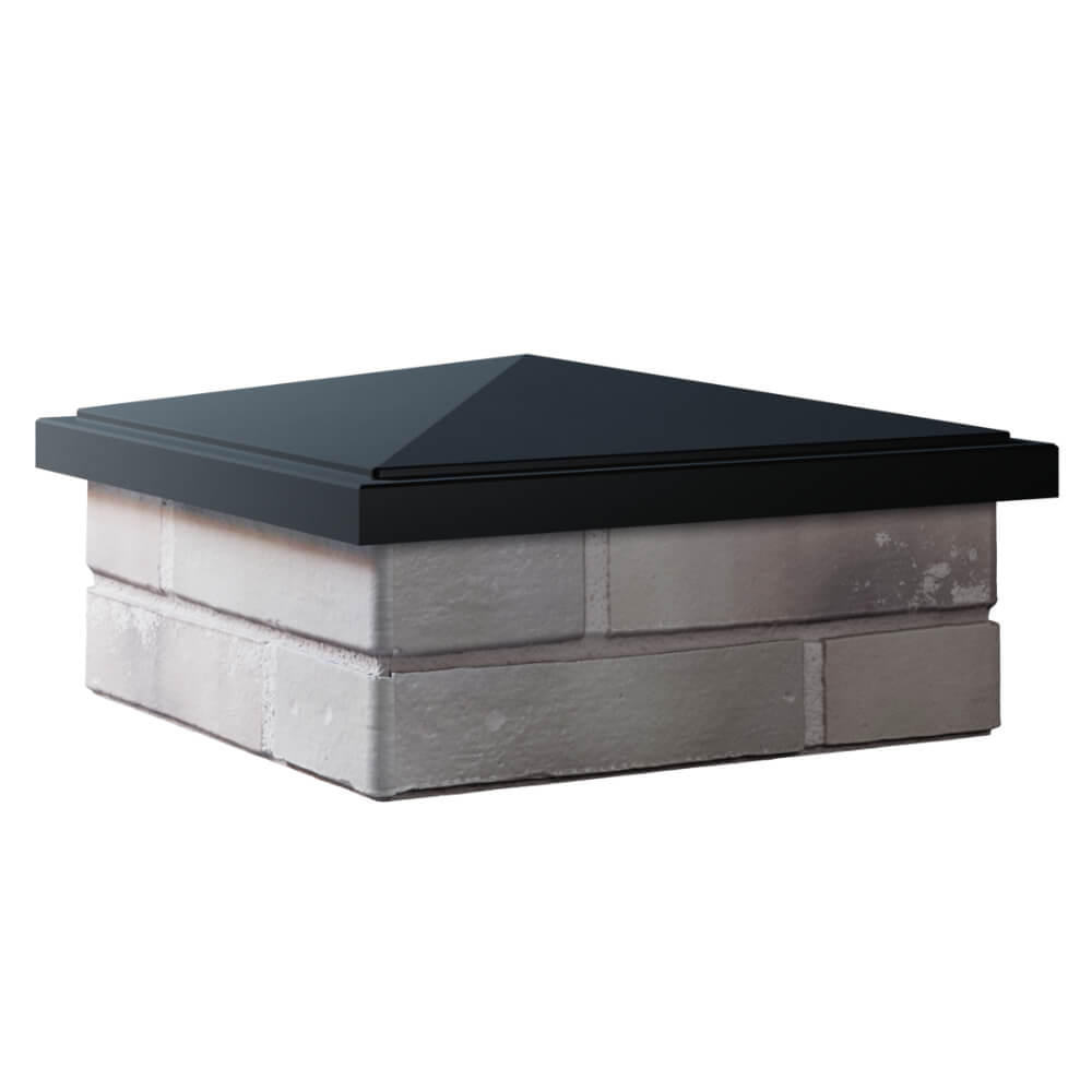 Колпак Zking БонаМоно Черный на столб 1.5х1.5 кирпича (385х385, 400х400мм) в Грозном фото