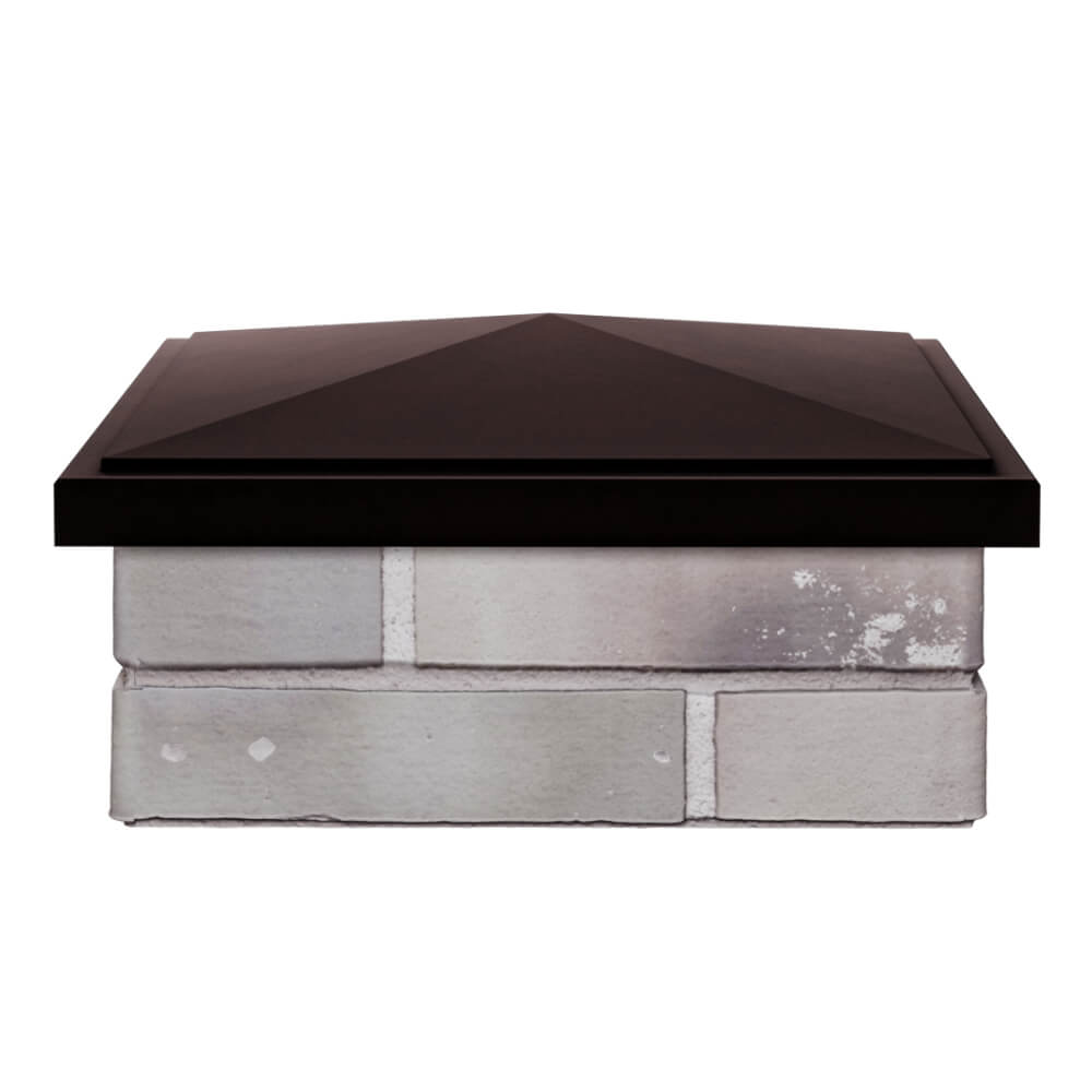 Колпак Zking БонаМоно Коричневый на столб 1.5х1.5 кирпича (385х385, 400х400мм) Грозный фото