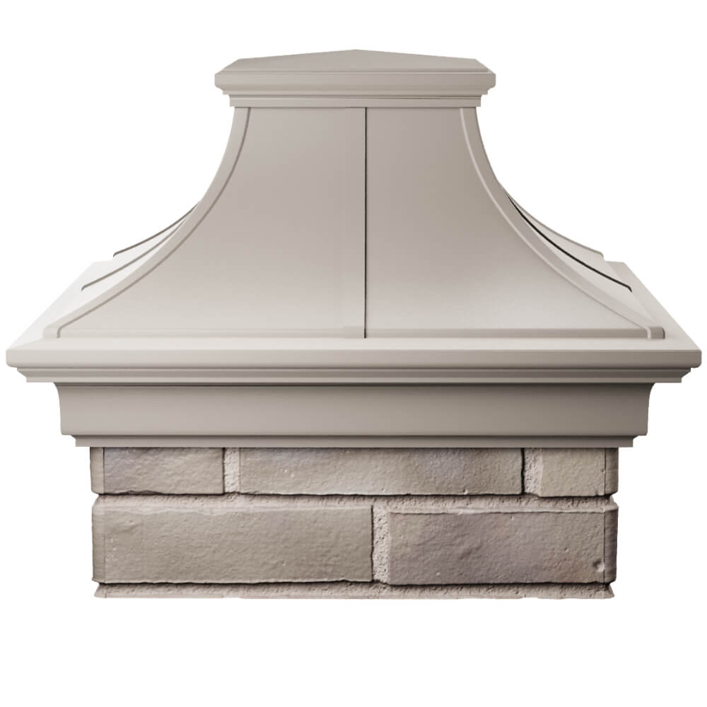 Колпак Zking Монблан Премиум Бежевый на столб 1.5х1.5 кирпича (385х385мм) Грозный фото