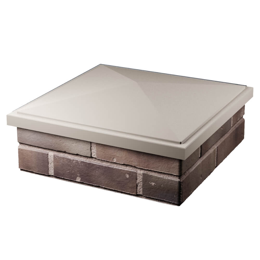 Колпак Zking БонаМоно Бежевый на столб 2х2 кирпича (515х515, 530х530мм) в Грозном фото