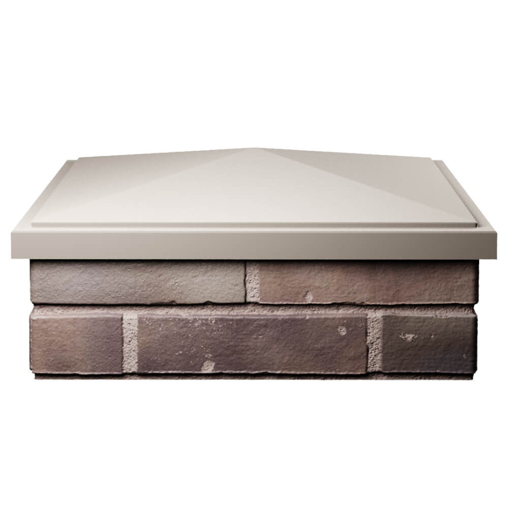 Колпак Zking БонаМоно Бежевый на столб 2х2 кирпича (515х515, 530х530мм) Грозный фото