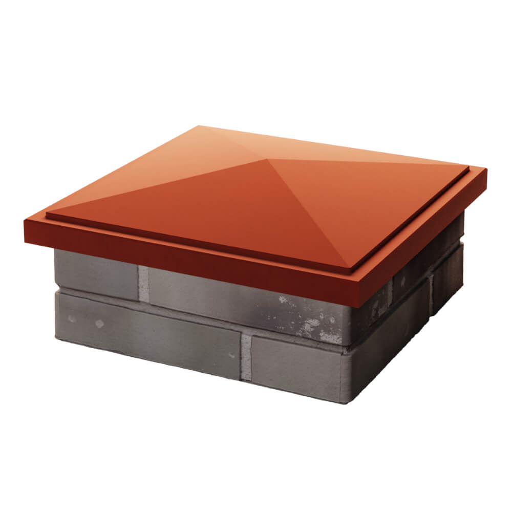 Колпак Zking БонаМоно Красный на столб 1.5х1.5 кирпича (385х385, 400х400мм) в Грозном фото