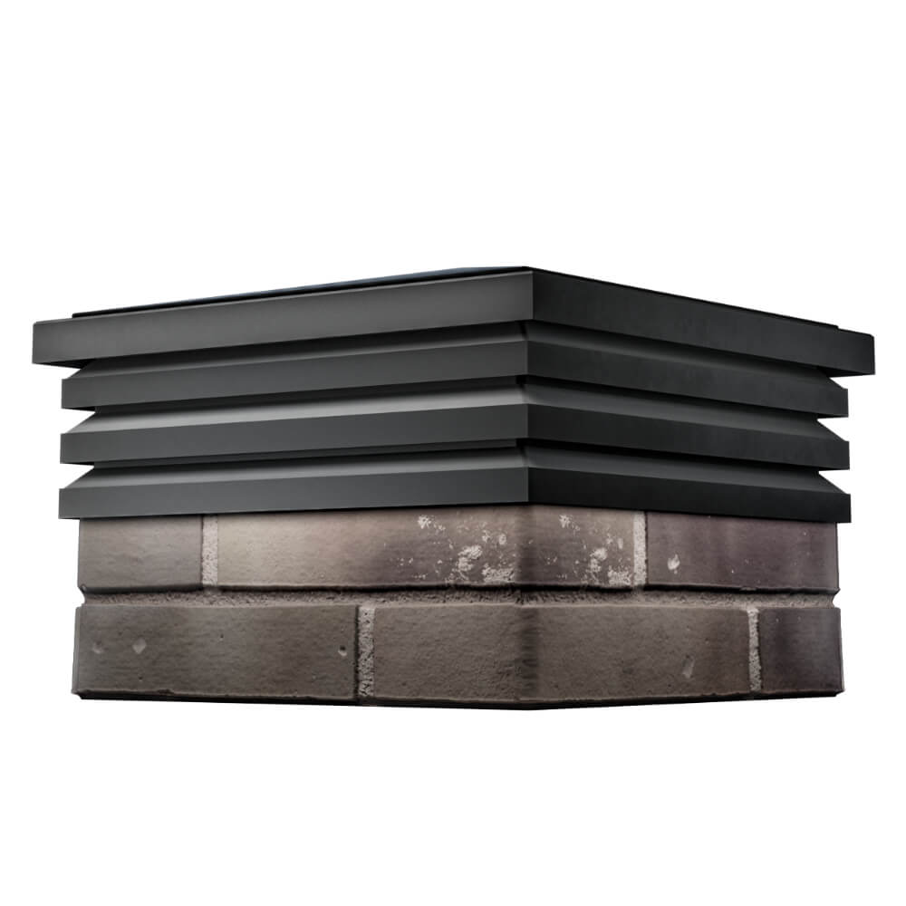 Колпак Zking Бона ХайТек Черный на столб 1.5х1.5 кирпича (385х385мм) в Грозном фото