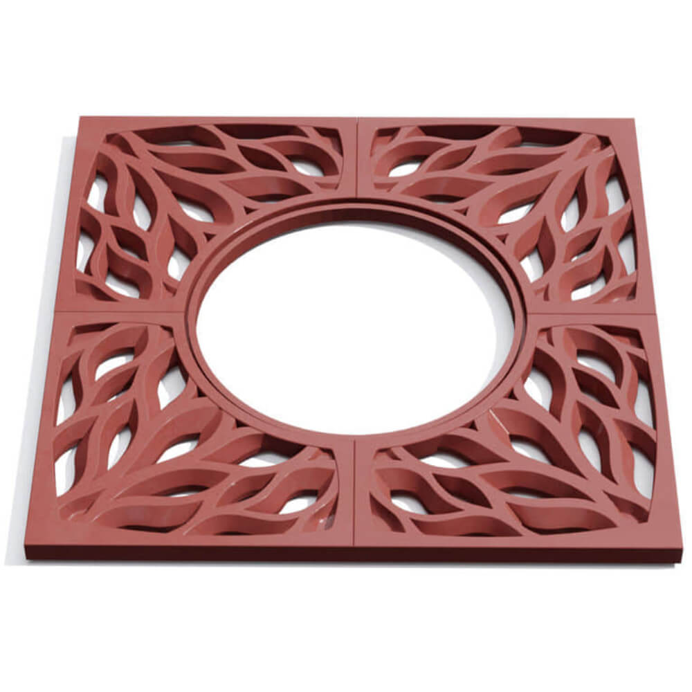 Приствольная решетка для дерева ZKING CRUST 1.2х1.2м Красная Грозный фото