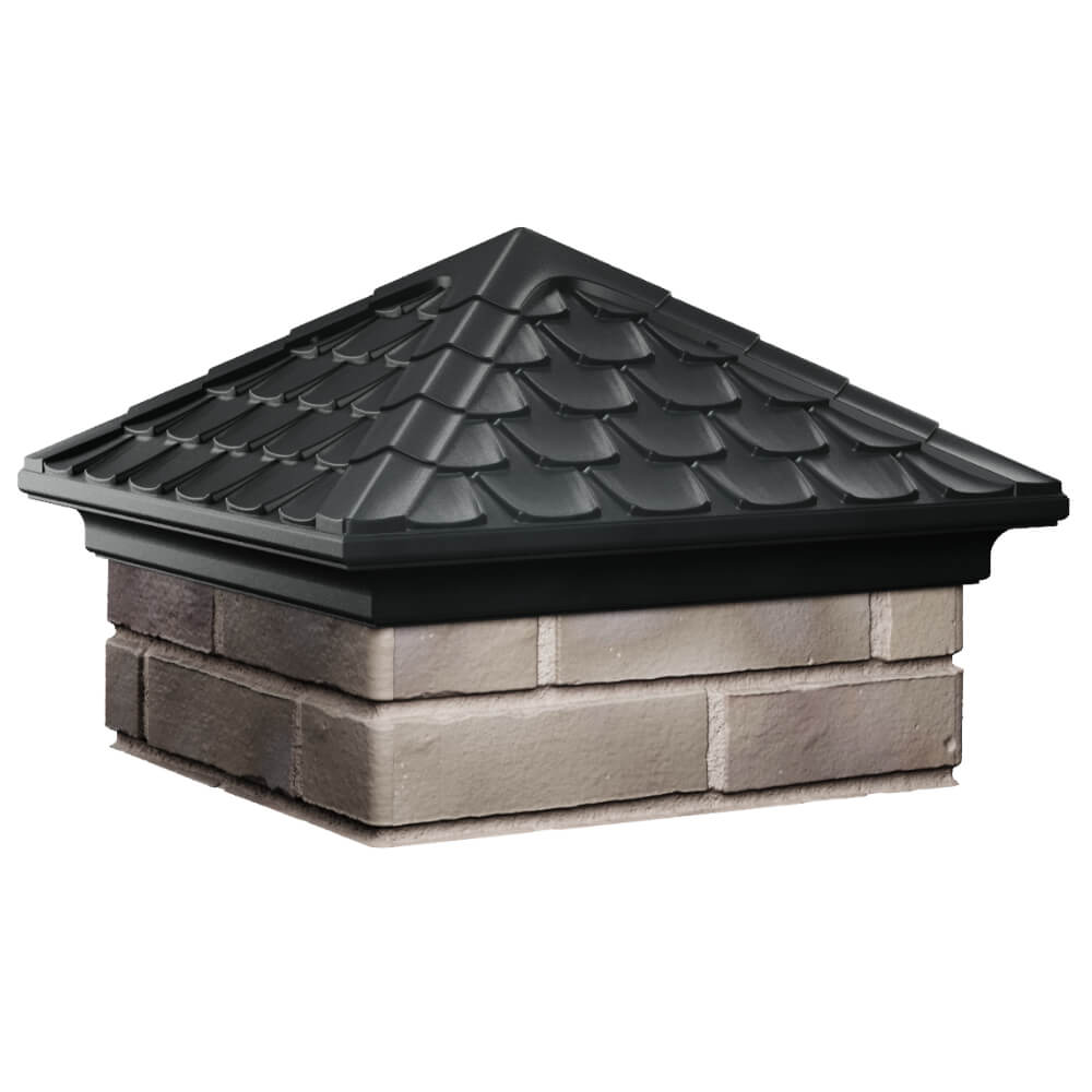 Колпак Zking Эльбрус Черный на столб 1.5х1.5 кирпича (385х385мм) в Грозном фото