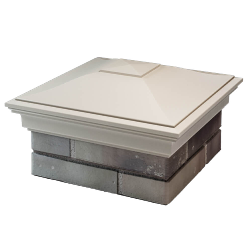 Колпак Zking Монблан Бежевый на столб 1.5х1.5 кирпича (385х385мм) в Грозном фото