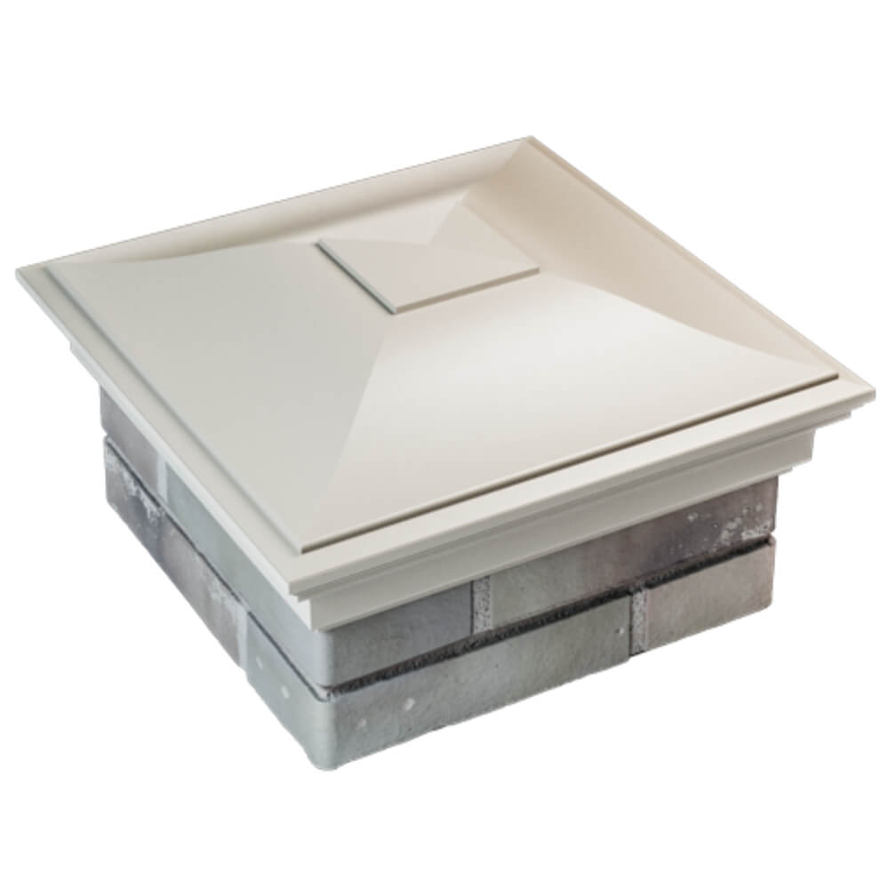 Колпак Zking Монблан Бежевый на столб 1.5х1.5 кирпича (385х385мм) в Грозном фото