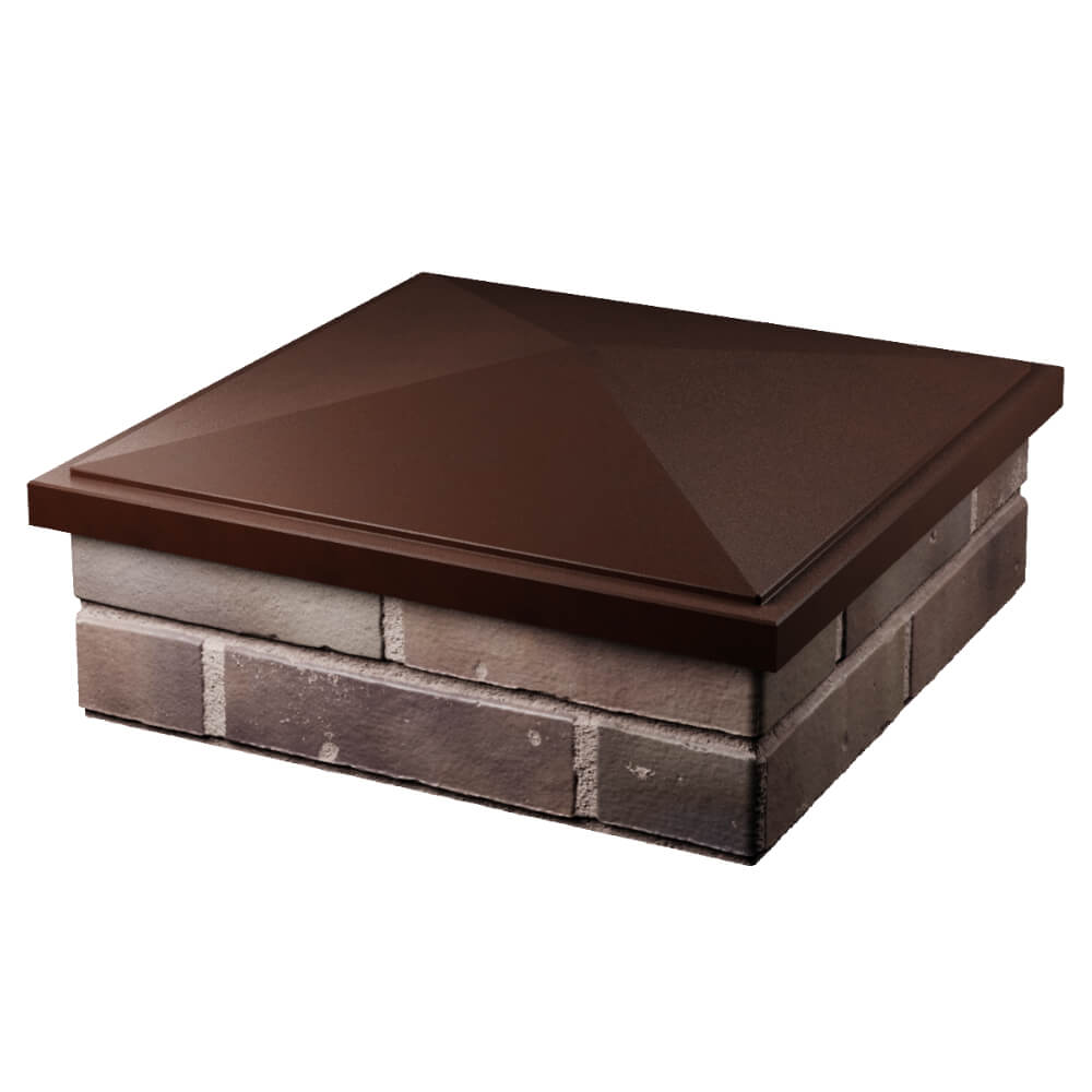 Колпак Zking БонаМоно Коричневый на столб 2х2 кирпича (515х515, 530х530мм) в Грозном фото