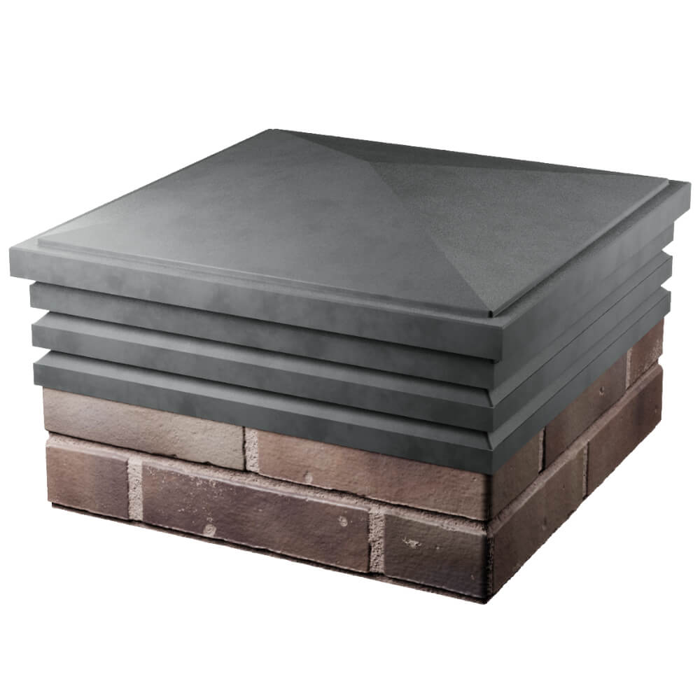 Колпак Zking Бона ХайТек Серый на столб 2х2 кирпича (513х513мм) в Грозном фото