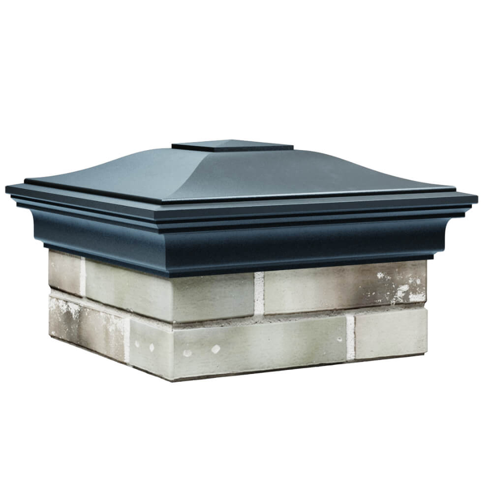 Колпак Zking Монблан Серый на столб 1.5х1.5 кирпича (385х385мм) в Грозном фото