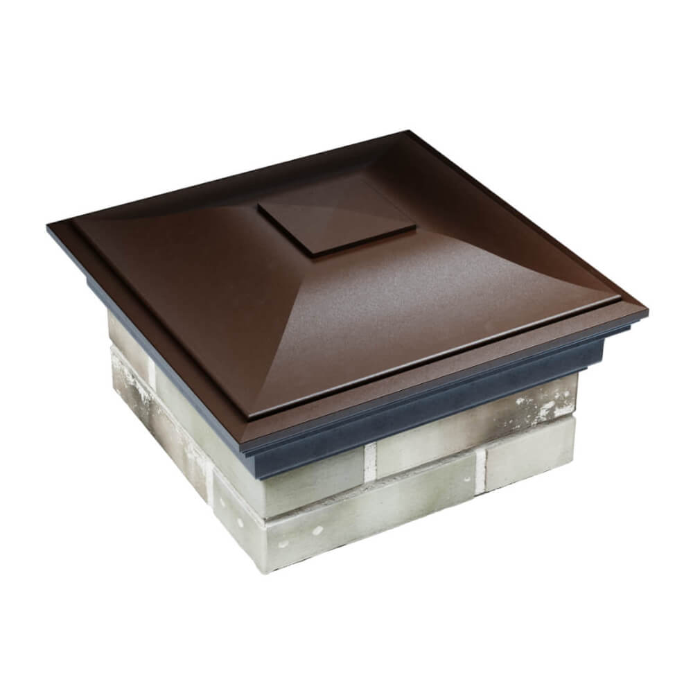 Колпак Zking Монблан Коричневый на столб 1.5х1.5 еврокирпича 0.7НФ (355х355мм) в Грозном фото