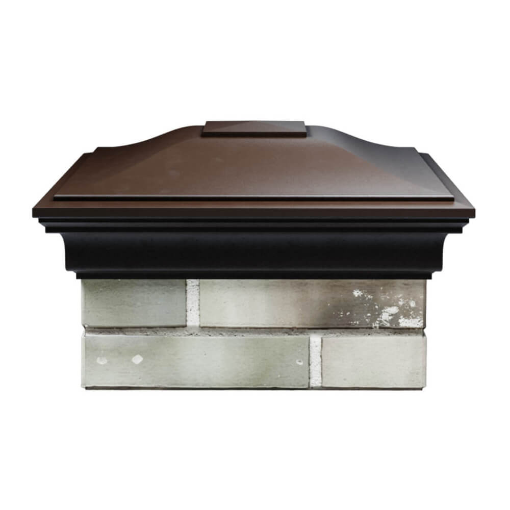 Колпак Zking Монблан Коричневый на столб 1.5х1.5 еврокирпича 0.7НФ (355х355мм) Грозный фото