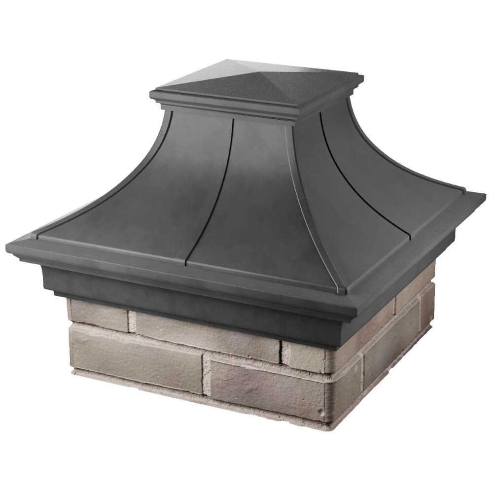 Колпак Zking Монблан Премиум Серый на столб 1.5х1.5 кирпича (385х385мм) в Грозном фото