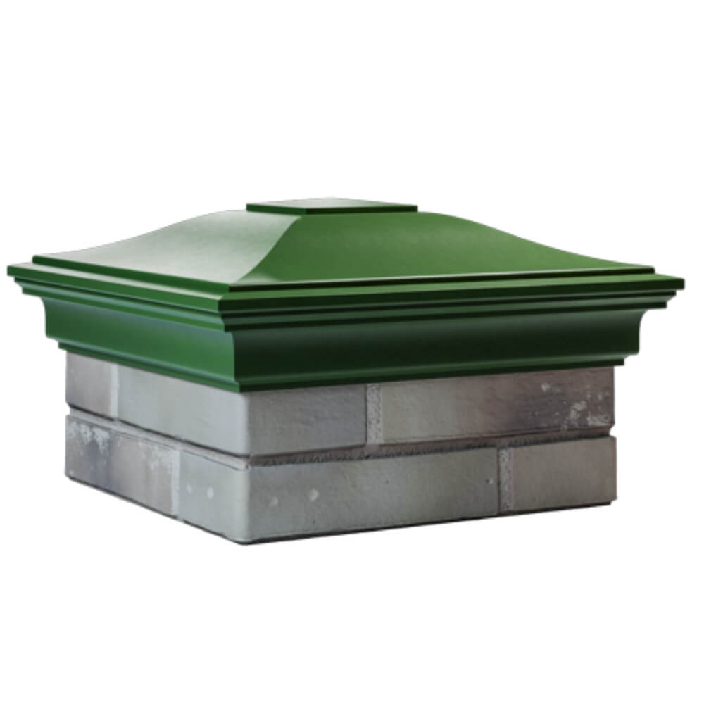 Колпак Zking Монблан Зеленый на столб 1.5х1.5 кирпича (385х385мм) в Грозном фото