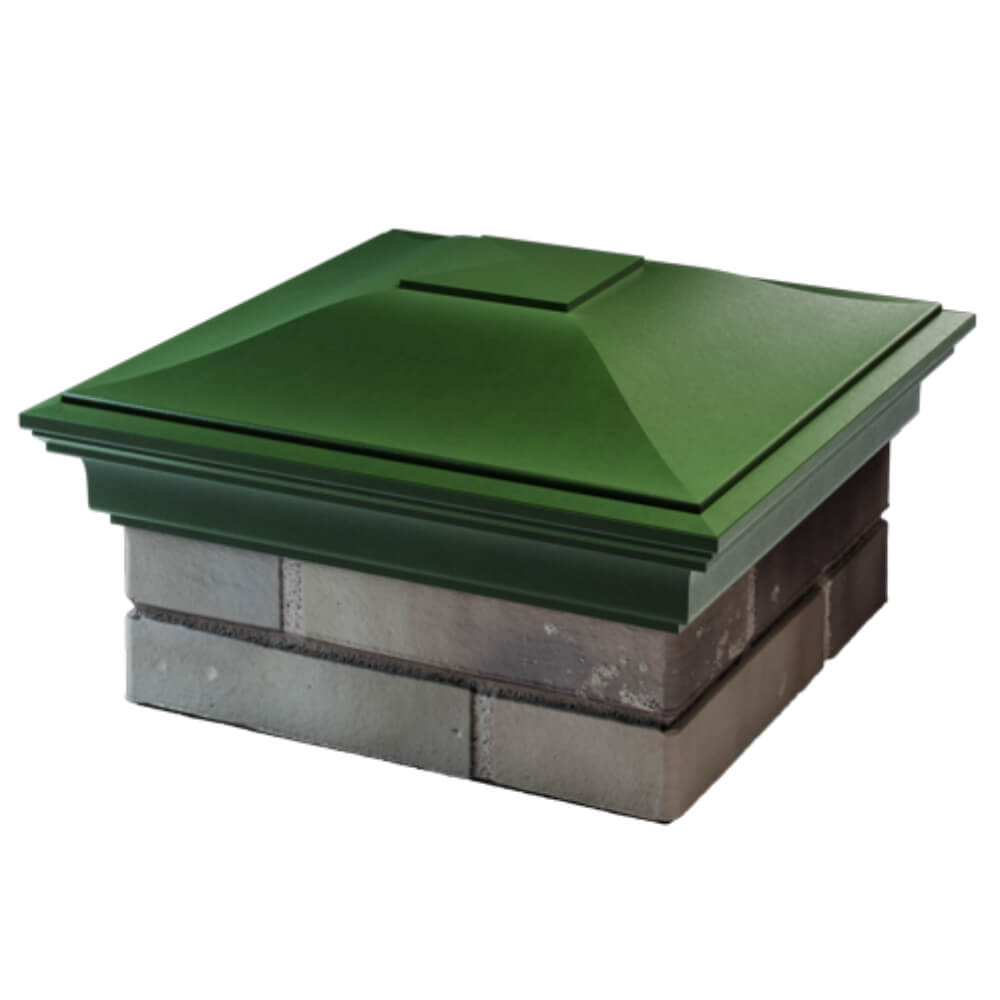 Колпак Zking Монблан Зеленый на столб 1.5х1.5 кирпича (385х385мм) в Грозном фото