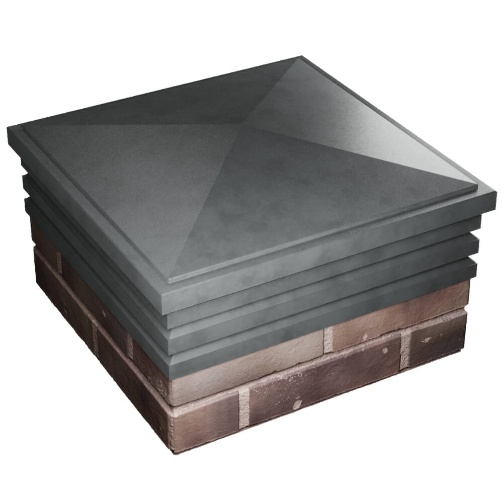 Колпак Zking Бона ХайТек Серый на столб 2х2 кирпича (513х513мм) в Грозном фото