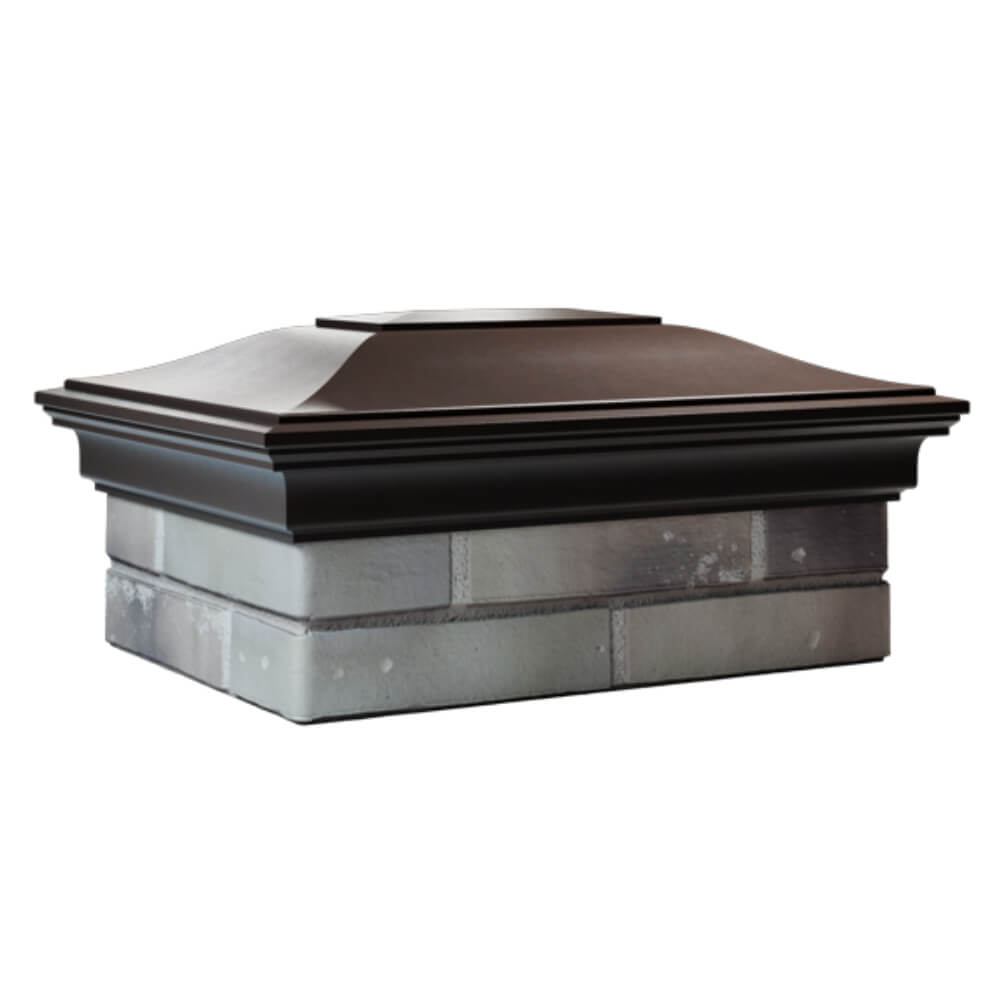 Колпак Zking Монблан Коричневый на столб 2х1.5 кирпича (515х385мм) в Грозном фото