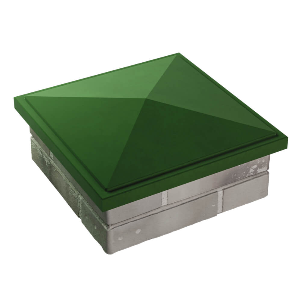 Колпак Zking БонаМоно Зеленый на столб 1.5х1.5 кирпича (385х385, 400х400мм) в Грозном фото