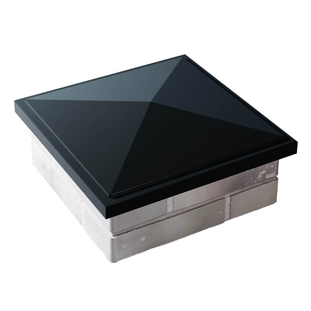 Колпак Zking БонаМоно Черный на столб 1.5х1.5 кирпича (385х385, 400х400мм) в Грозном фото