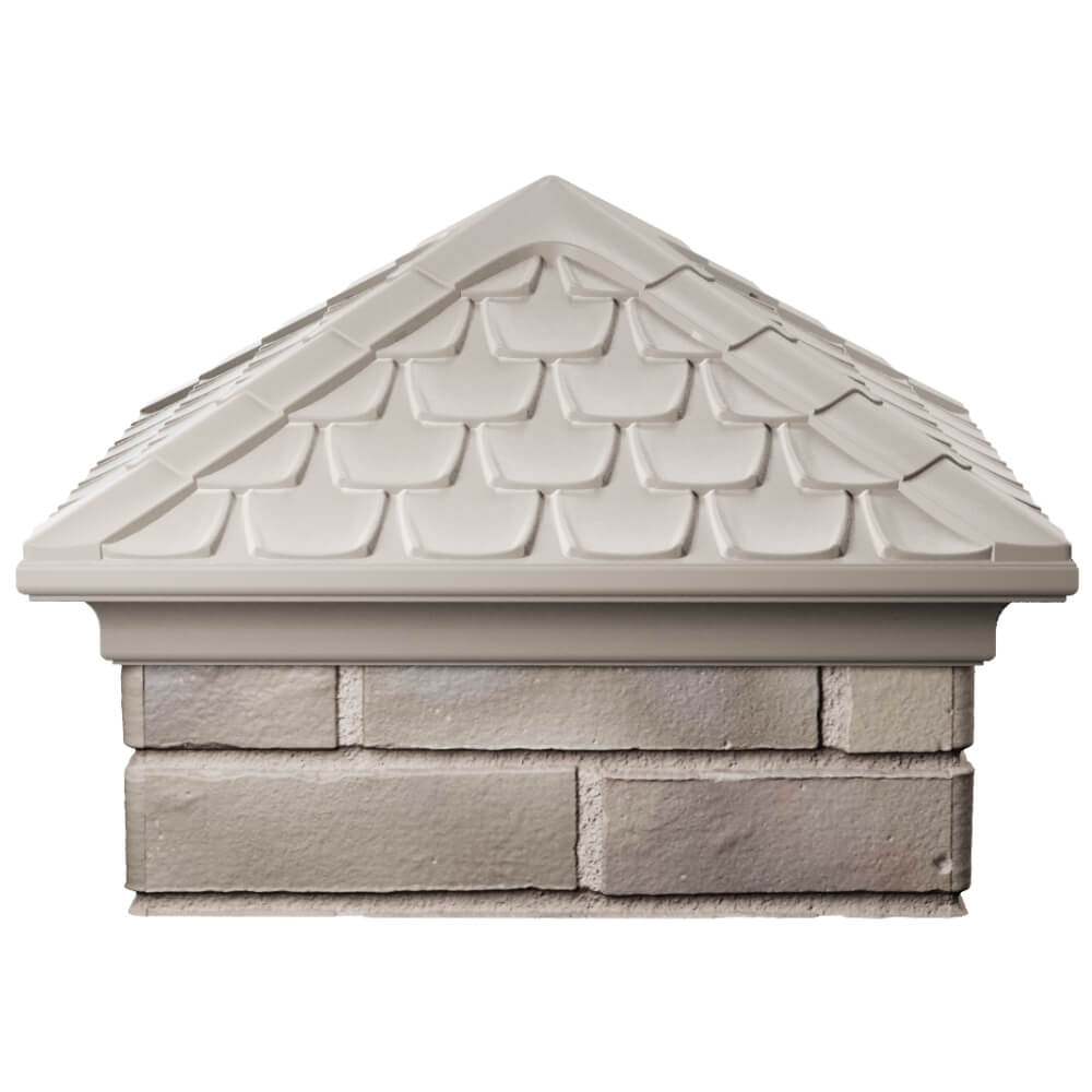 Колпак Zking Эльбрус Бежевый на столб 1.5х1.5 кирпича (385х385мм) Грозный фото