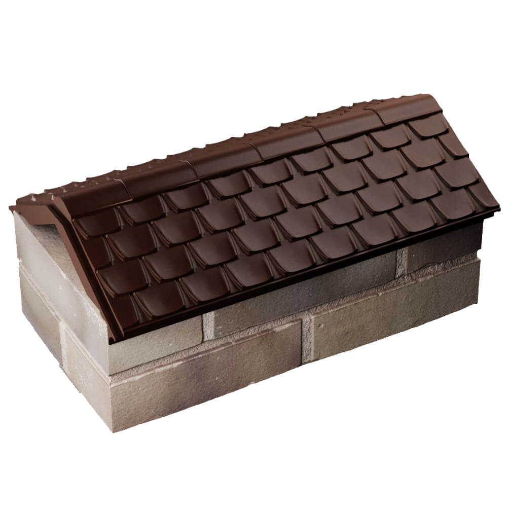 Парапет Zking Эльбрус Коричневый с посадкой на 1 кирпич (255мм) в Грозном фото