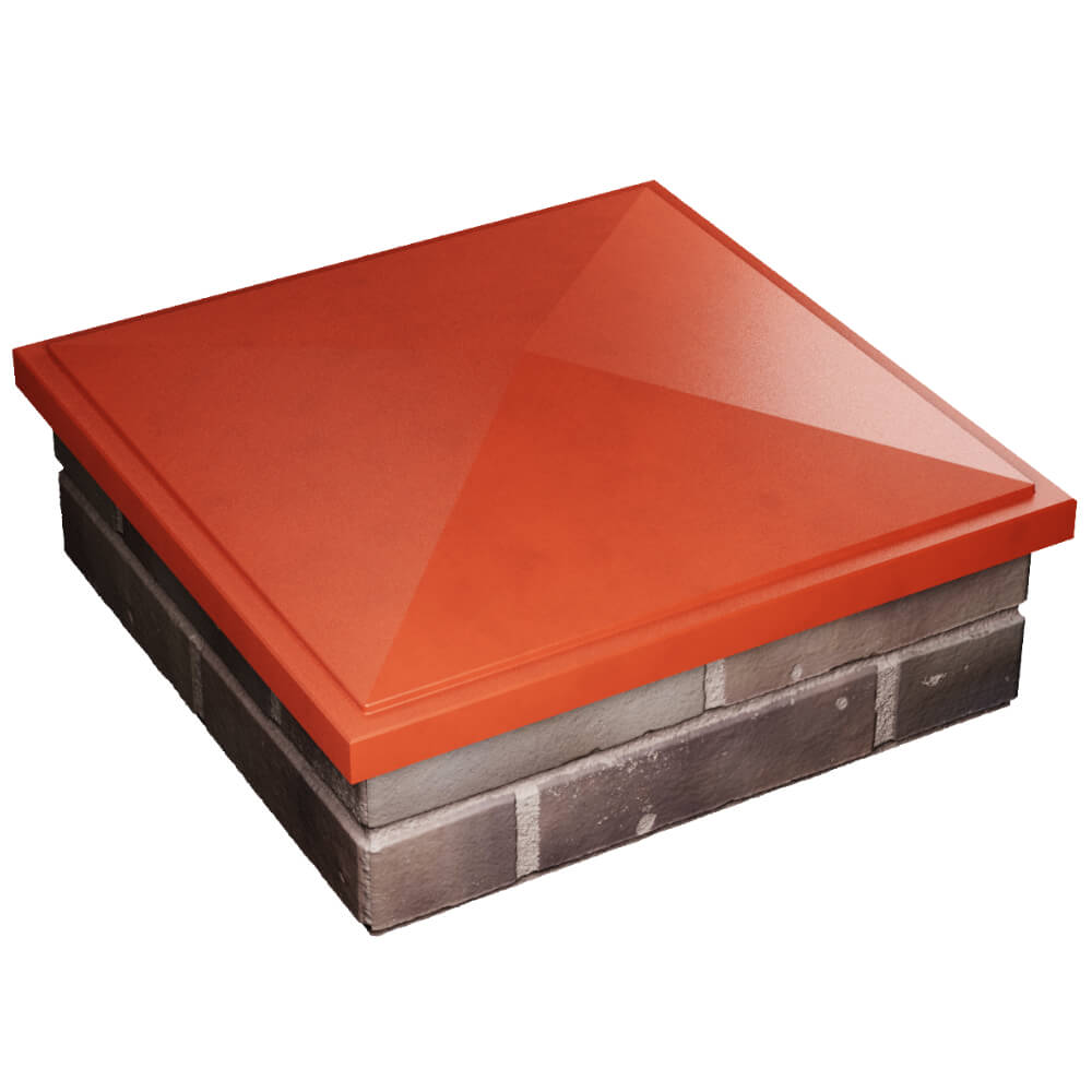 Колпак Zking БонаМоно Красный на столб 2х2 кирпича (515х515, 530х530мм) в Грозном фото