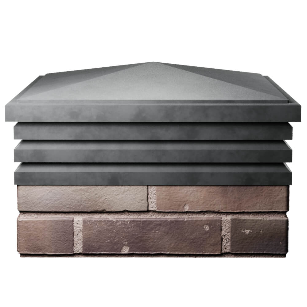 Колпак Zking Бона ХайТек Серый на столб 2х2 кирпича (513х513мм) Грозный фото