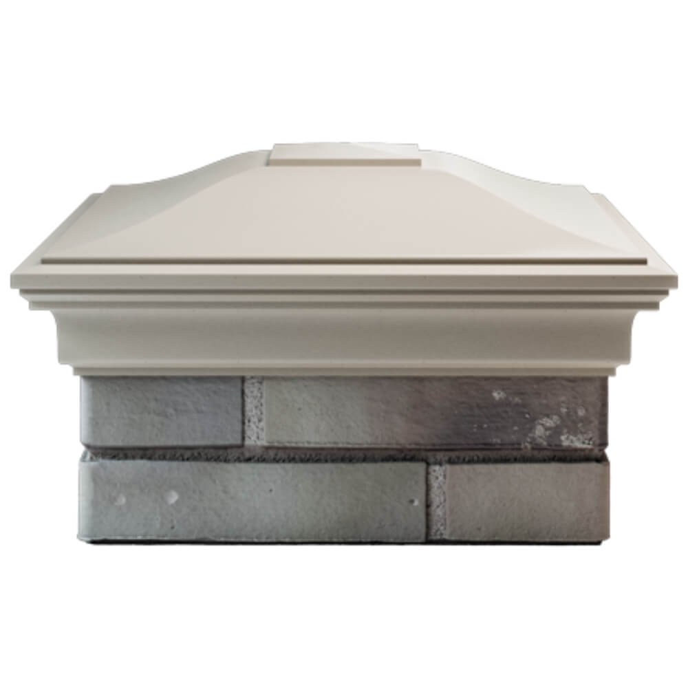 Колпак Zking Монблан Бежевый на столб 1.5х1.5 кирпича (385х385мм) Грозный фото